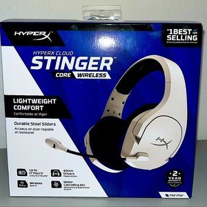 Bluetooth PS4/PS5 headset, White/Blue, BRAND NEW